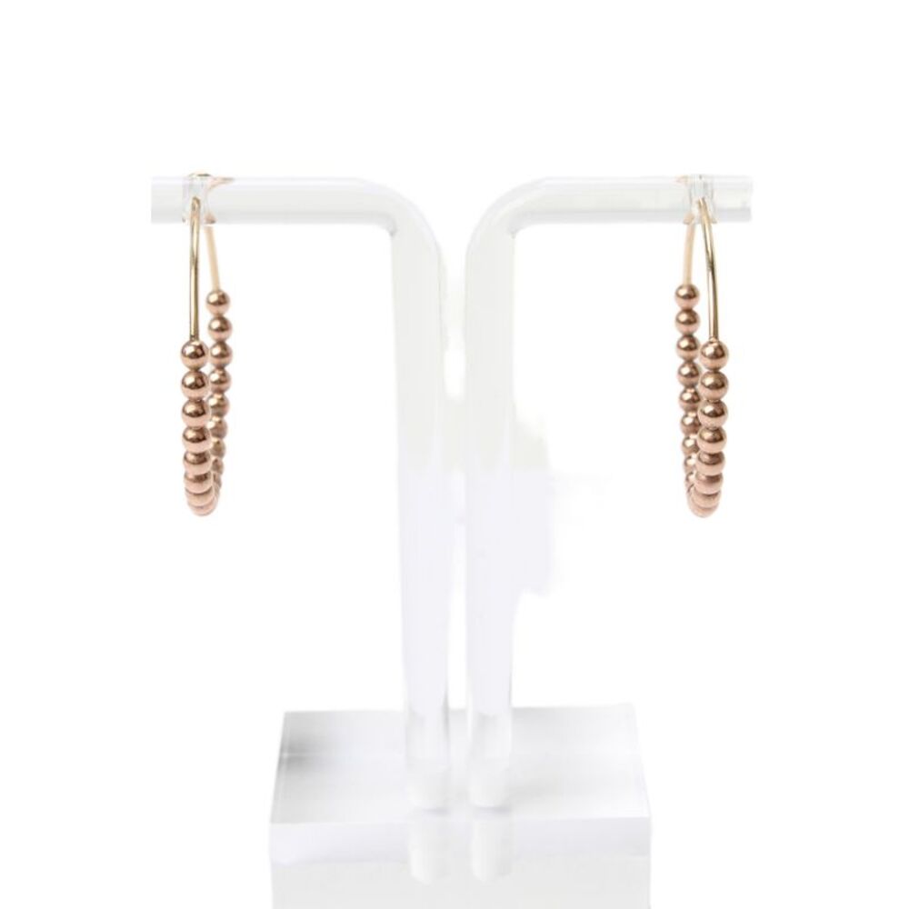 Alexa Leigh Womens Rose Gold Filled Small Ball Hoops 1.2"